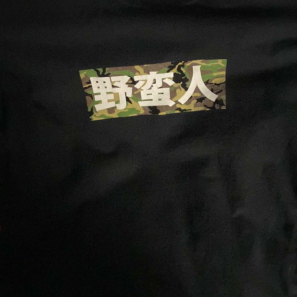 Asian Print Camo Graphic Tee